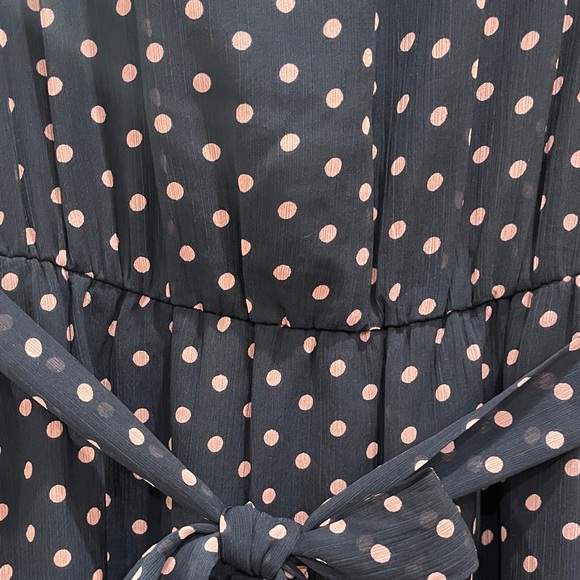 Coldwater Creek Black and White Polka Dot Midi Dress - Picture 3 of 4